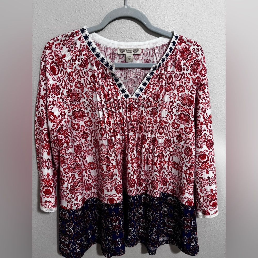 Vintage America Blues women’s v neck top